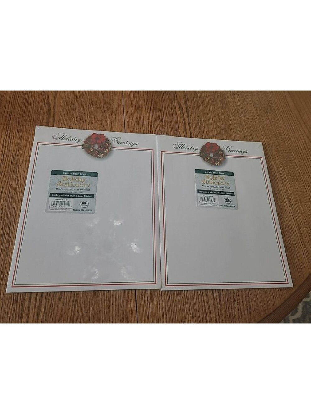 NEW Christmas Holiday Greetings White Stationary Computer Paper 50 sheets 2 pack